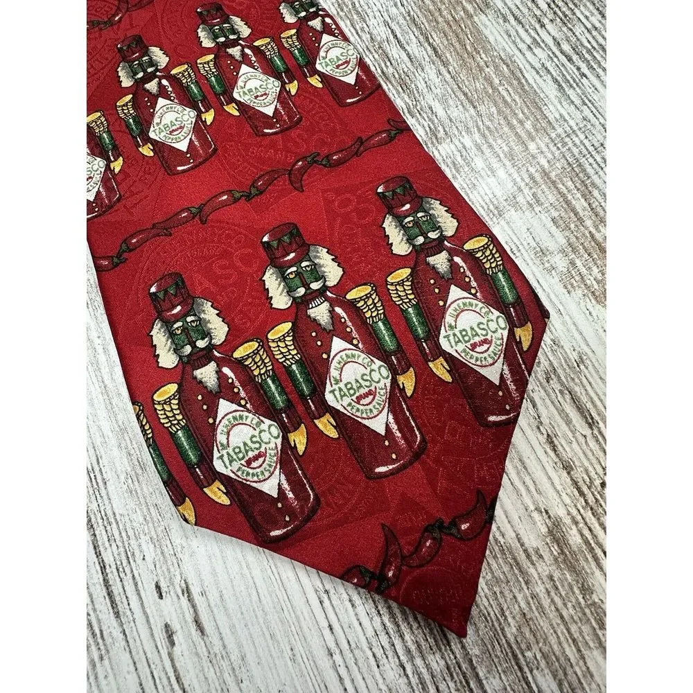 TABASCO Hot Sauce  Men's 100% Silk Neck Tie‎